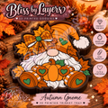 Autumn Gnome – Pumpkin & Fall Leaves 3D Printed Trinket Tray