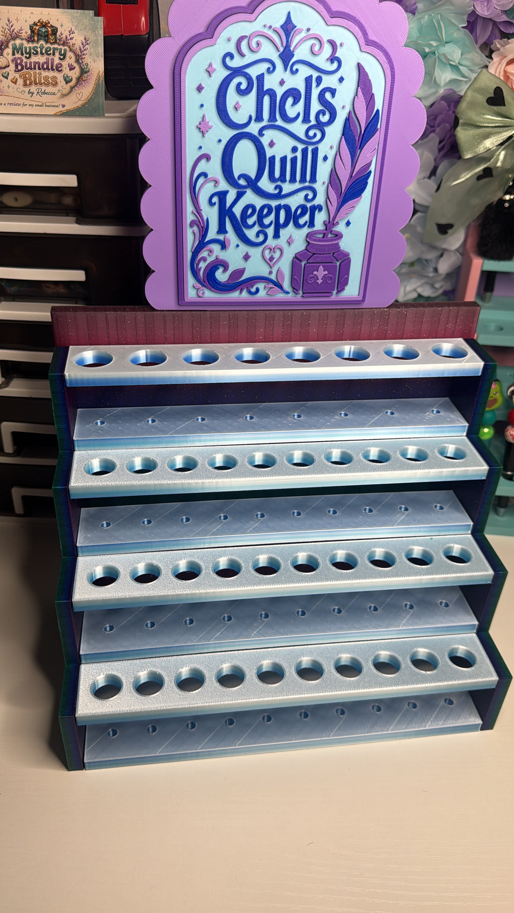 XXL Personalised Pen Display | Custom 3D Printed Beaded Pen Stand