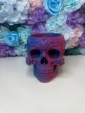 Gothic Rose Skull Pen Pot