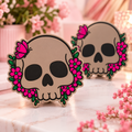 Floral Skull Trinket Tray