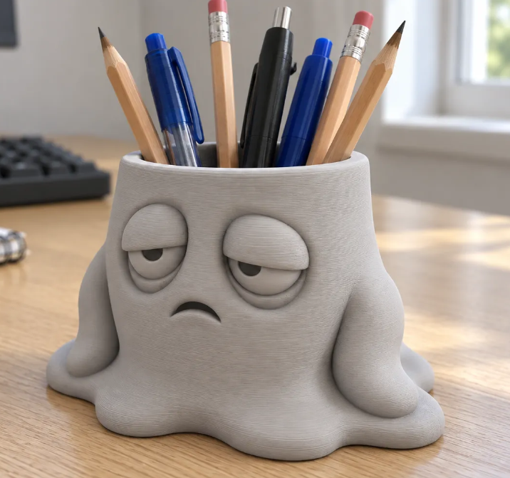 Overworked Blob – Large 3D Printed Pen Pot