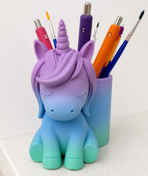Large 3D Unicorn Pen Pot