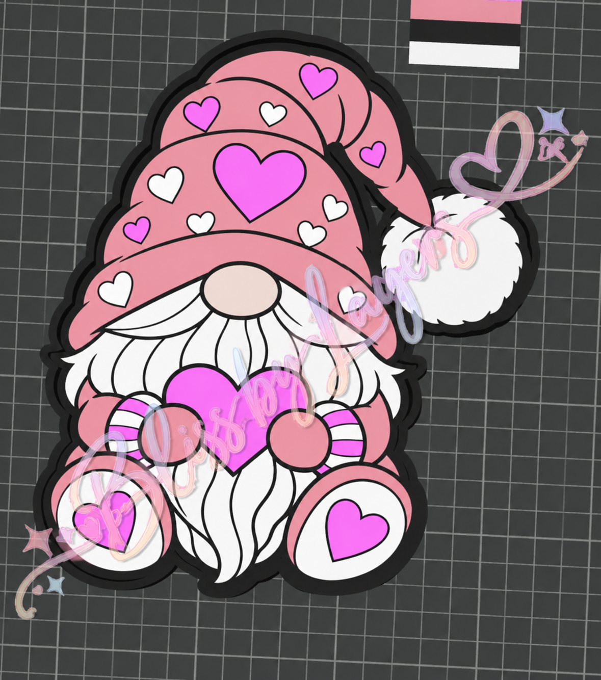 Heart Gonk Trinket Tray – STL & 3MF Digital Files